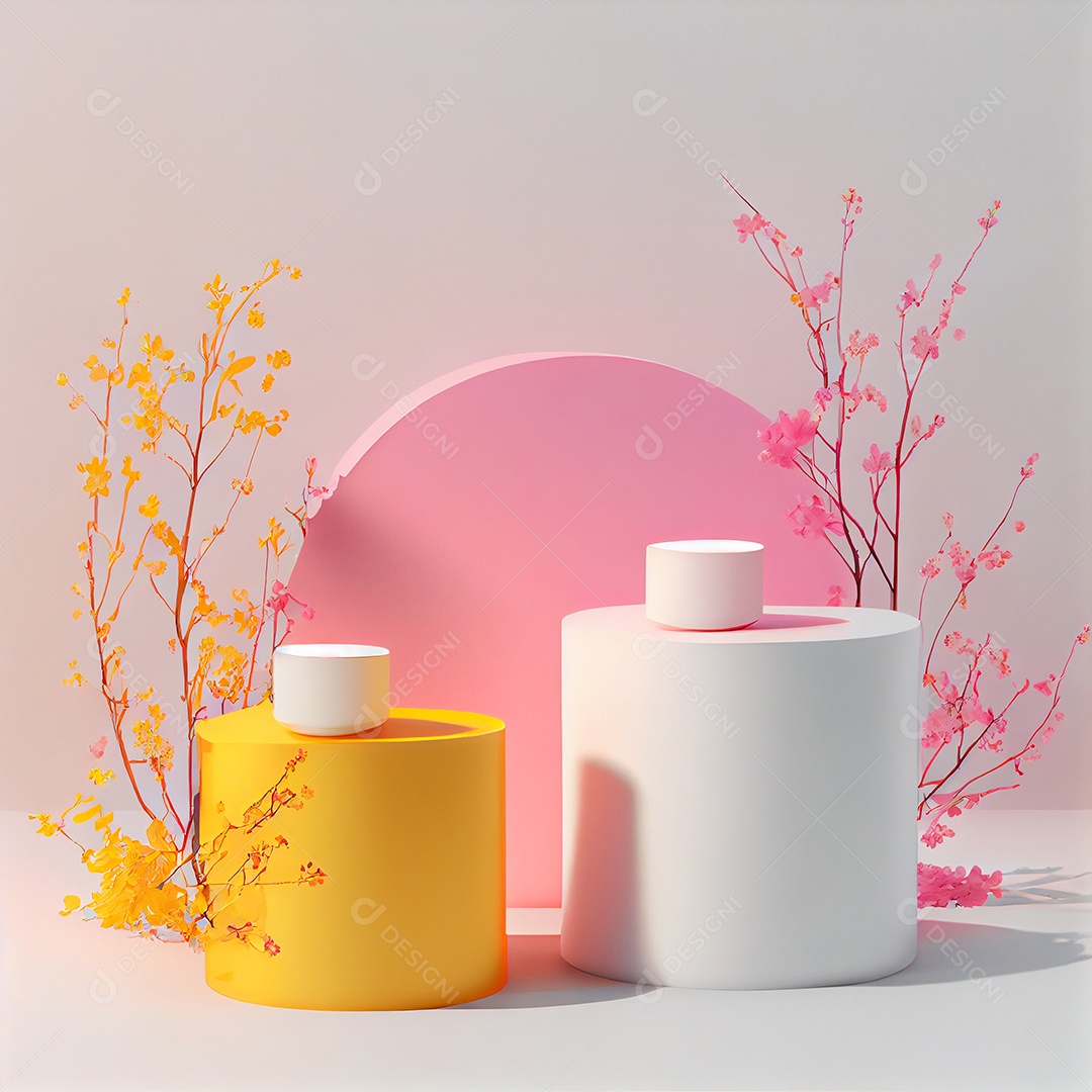 Cosmético sobre fundo isolado