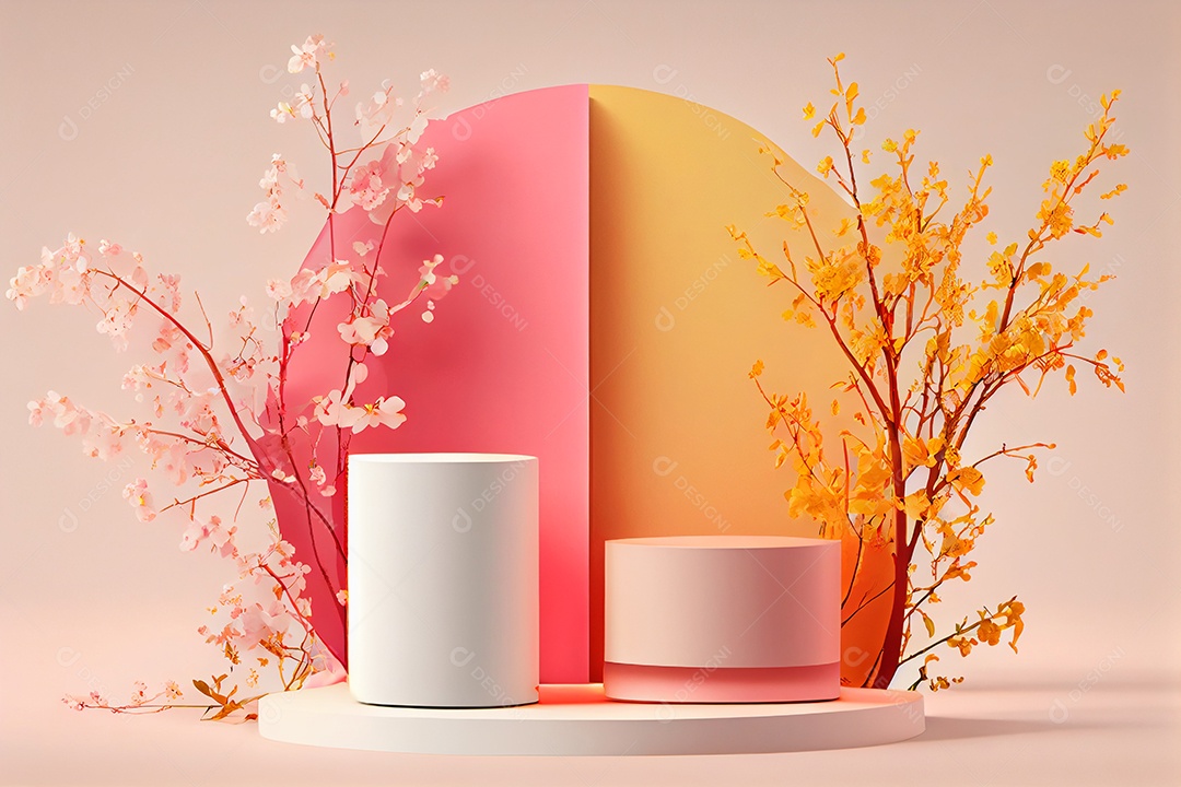 Cosmético sobre fundo isolado