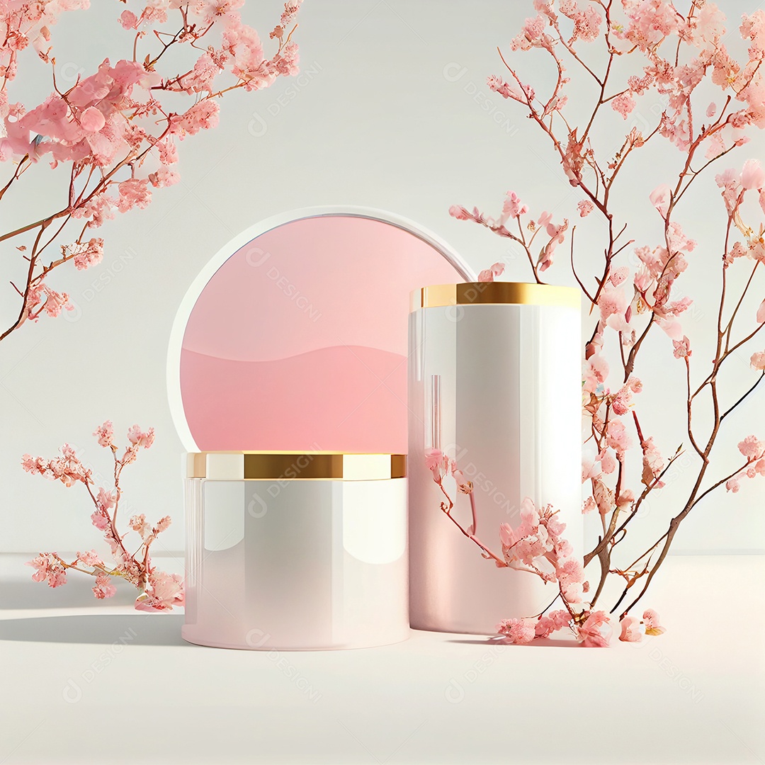 Cosmético sobre fundo isolado