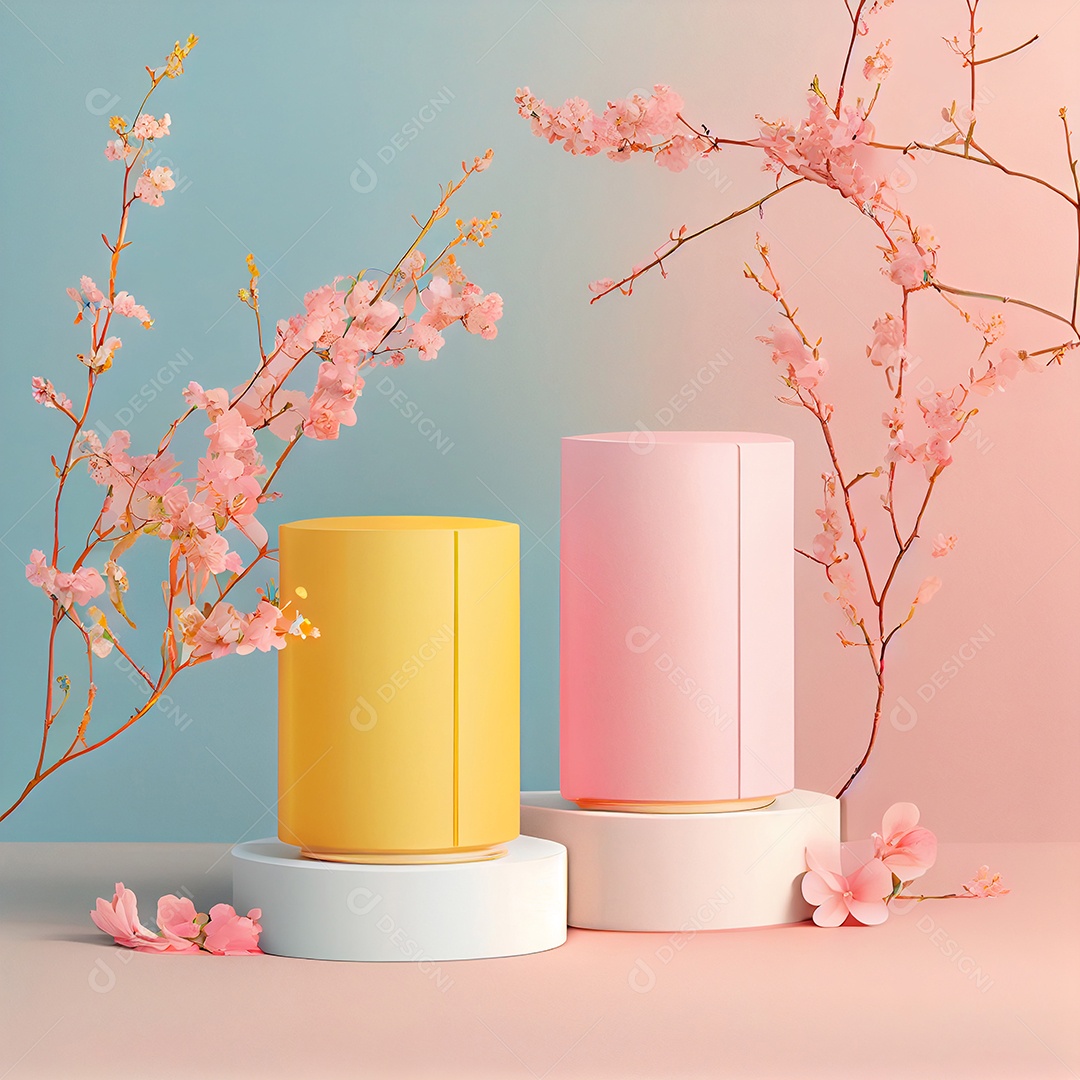 Cosmético sobre fundo isolado