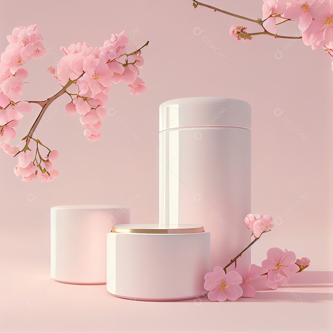 Cosmético sobre fundo isolado