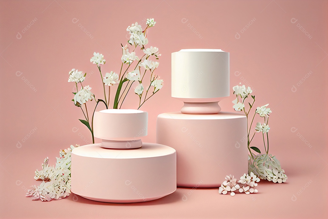 Cosmético sobre fundo isolado