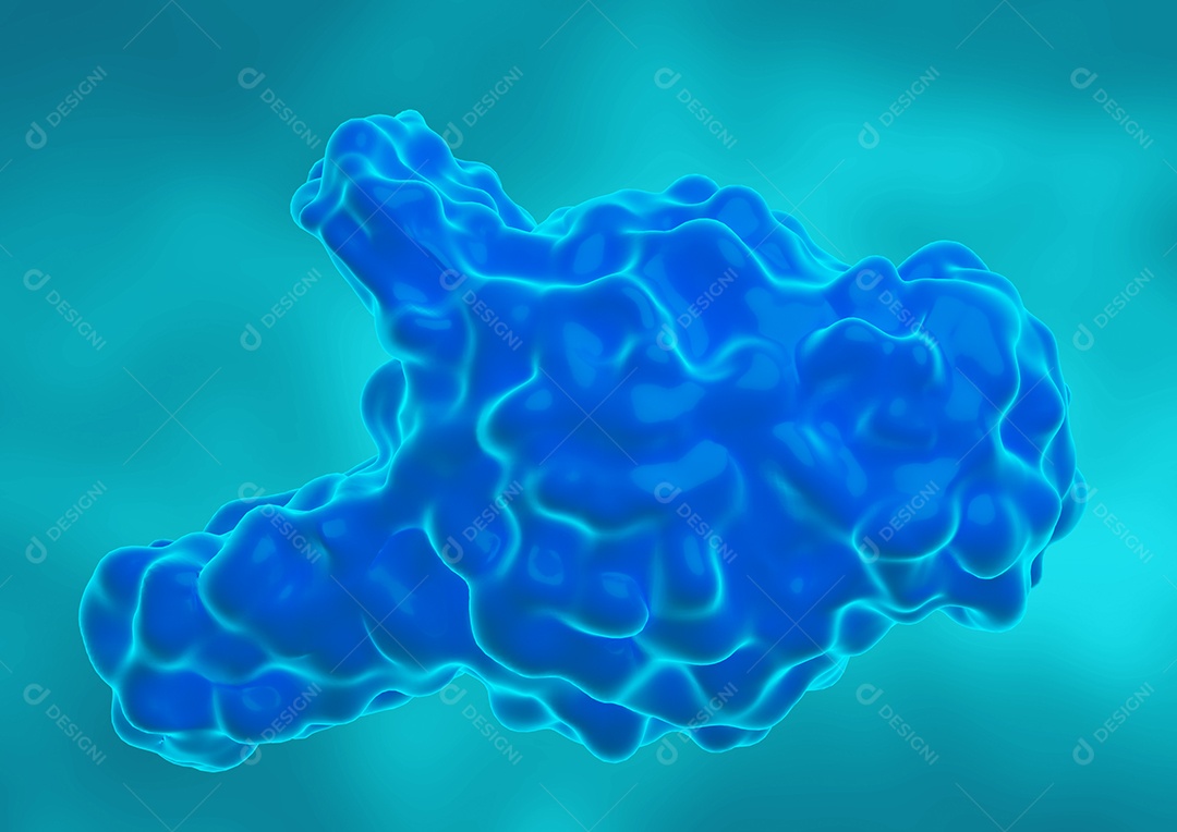Oncogene KRAS homólogo ao vírus Kirsten, de sarcoma de camundongo. Proteína que sofre mutações no desenvolvimento do câncer. ilustração 3D