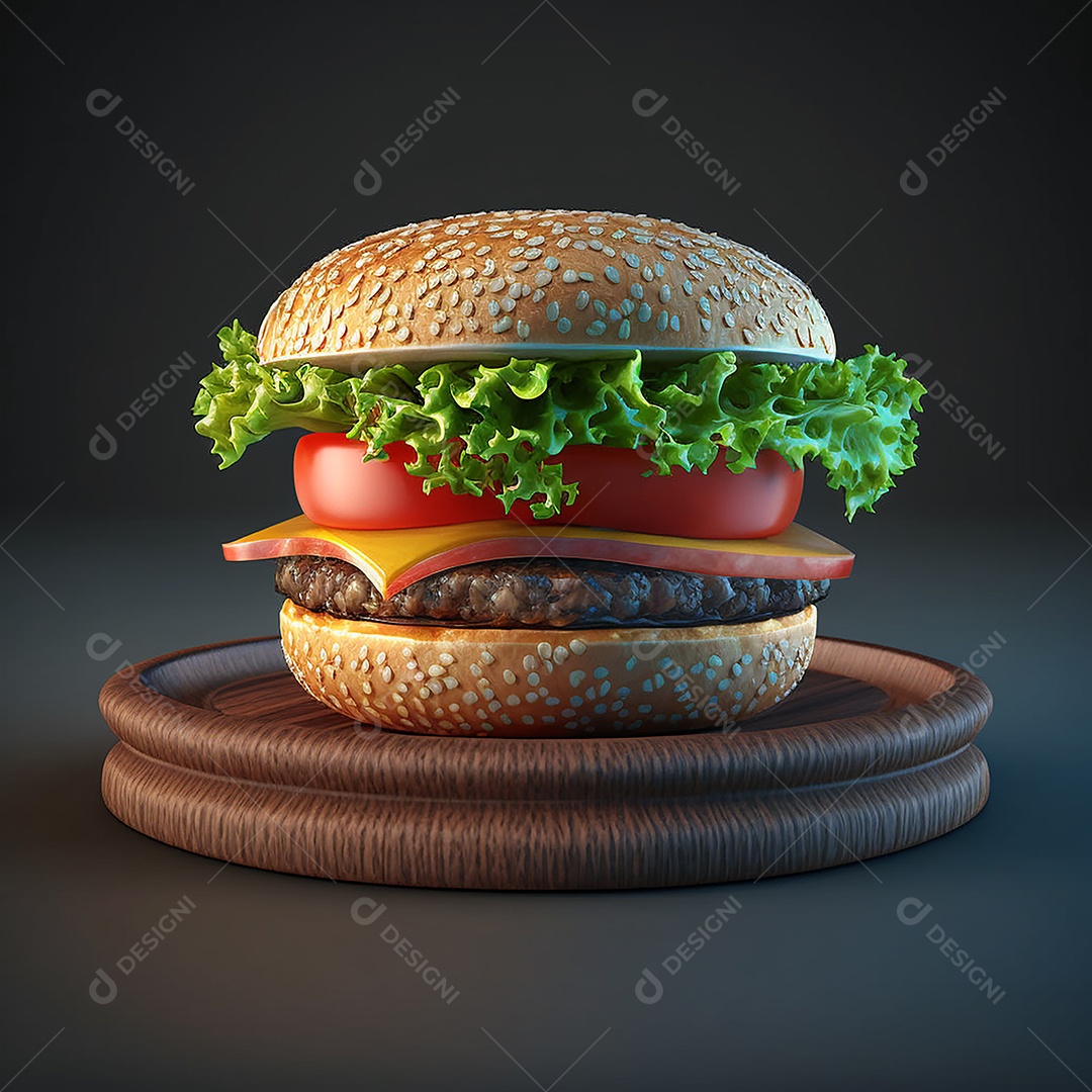 Hambúrguer no prato