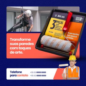 Transforme Suas Paredes com Toques Arte. Pintor Profissional Social Media PSD Editável