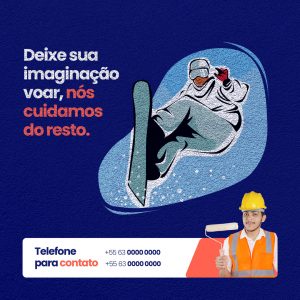Deixe Sua Imaginação Voar, Nós Cuidamos do Resto. Pintor Social Media PSD Editável
