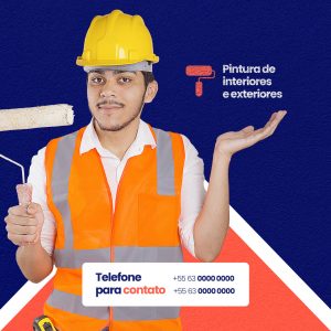 Pinturas de Interiores e Exteriores Pintor Social Media PSD Editável