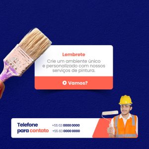 Lembrete Pintor Social Media PSD Editável
