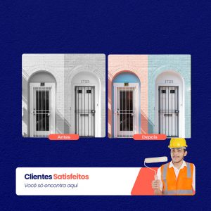 Clientes Satisfeitos Pintor Social Media PSD Editável