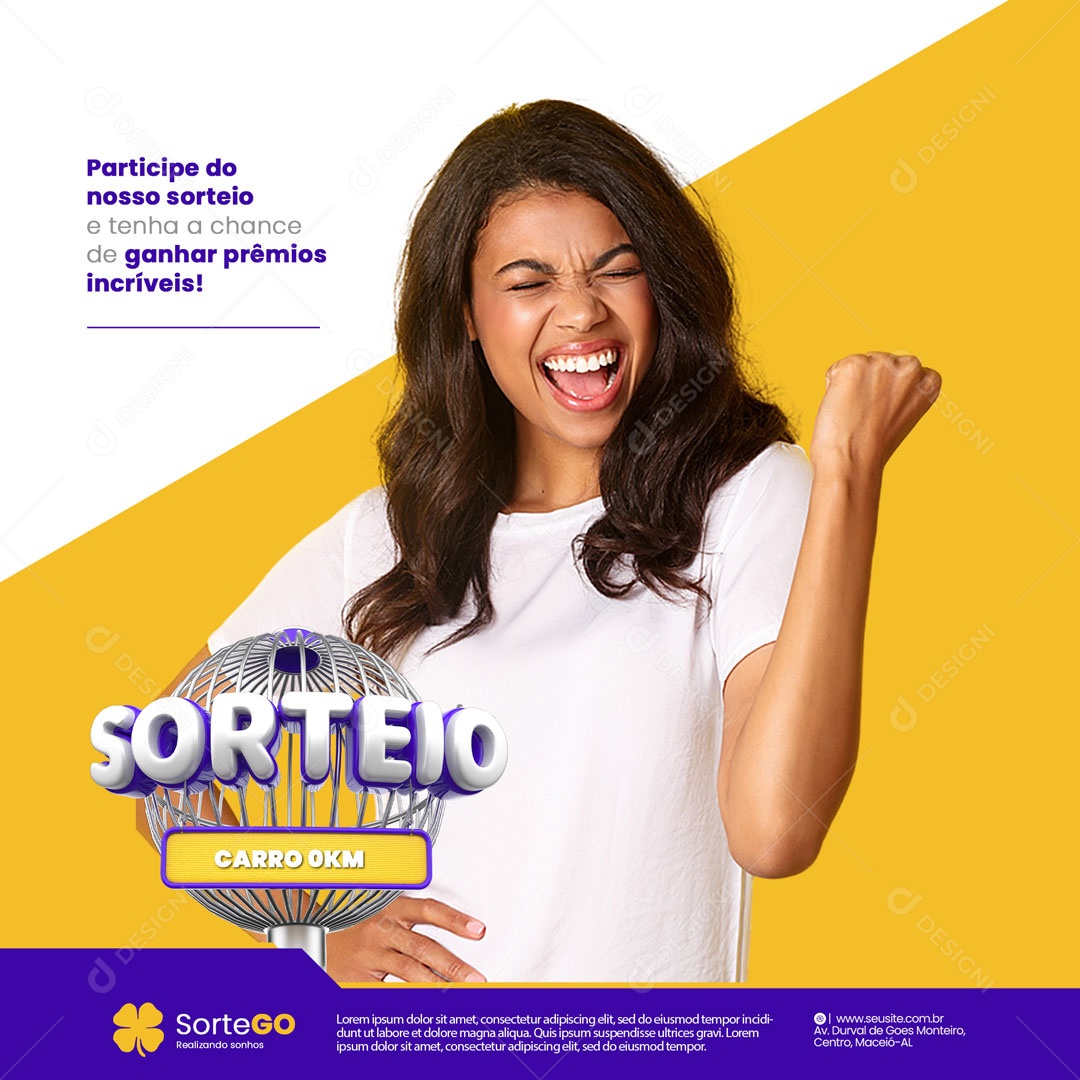 Participe do Nosso Sorteio e Tenha a Chance de Ganhar Prêmios Incríveis! Social Media PSD Editável