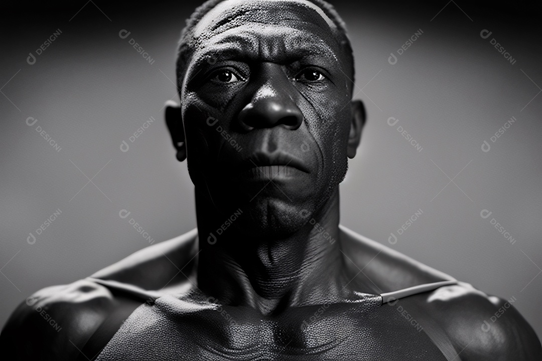 Homem de idade olhando para a frente