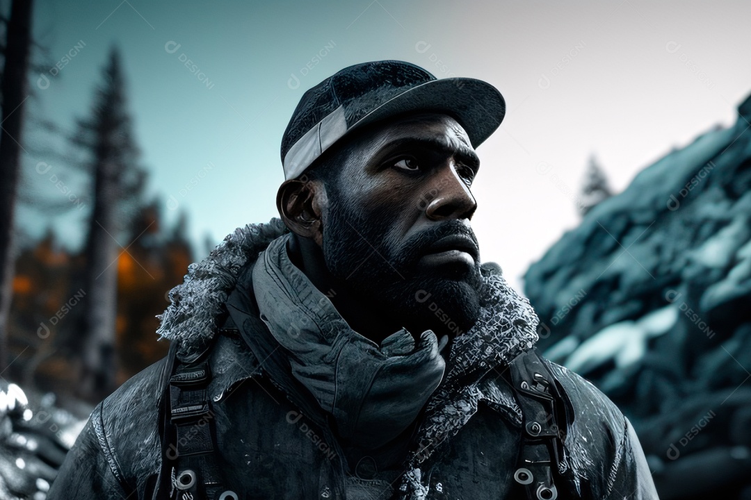 Ilustração de Homem com boné