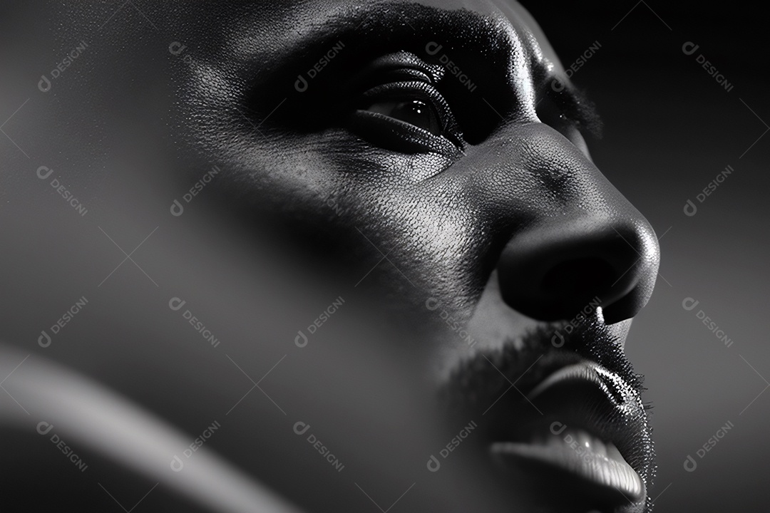 Ilustração de Homem com close nos olhos