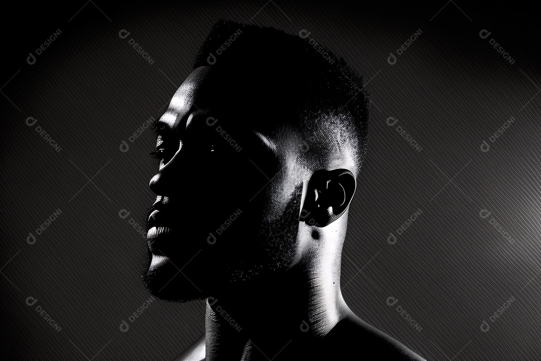 Ilustração masculinidade em preto e branco