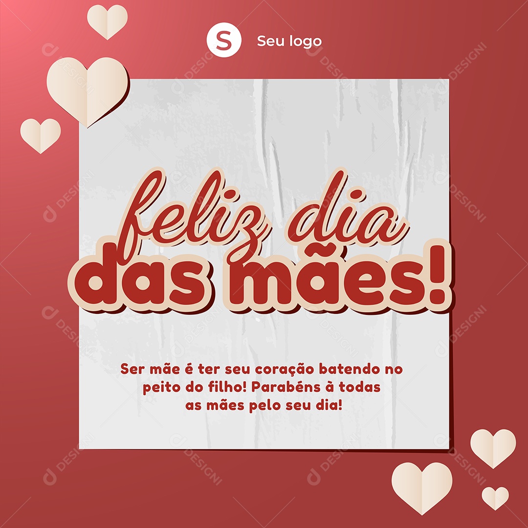 Parabéns À Todas As Mães Pelo Seu Dia Feliz Dia Das Mães Social Media Vetor EPS