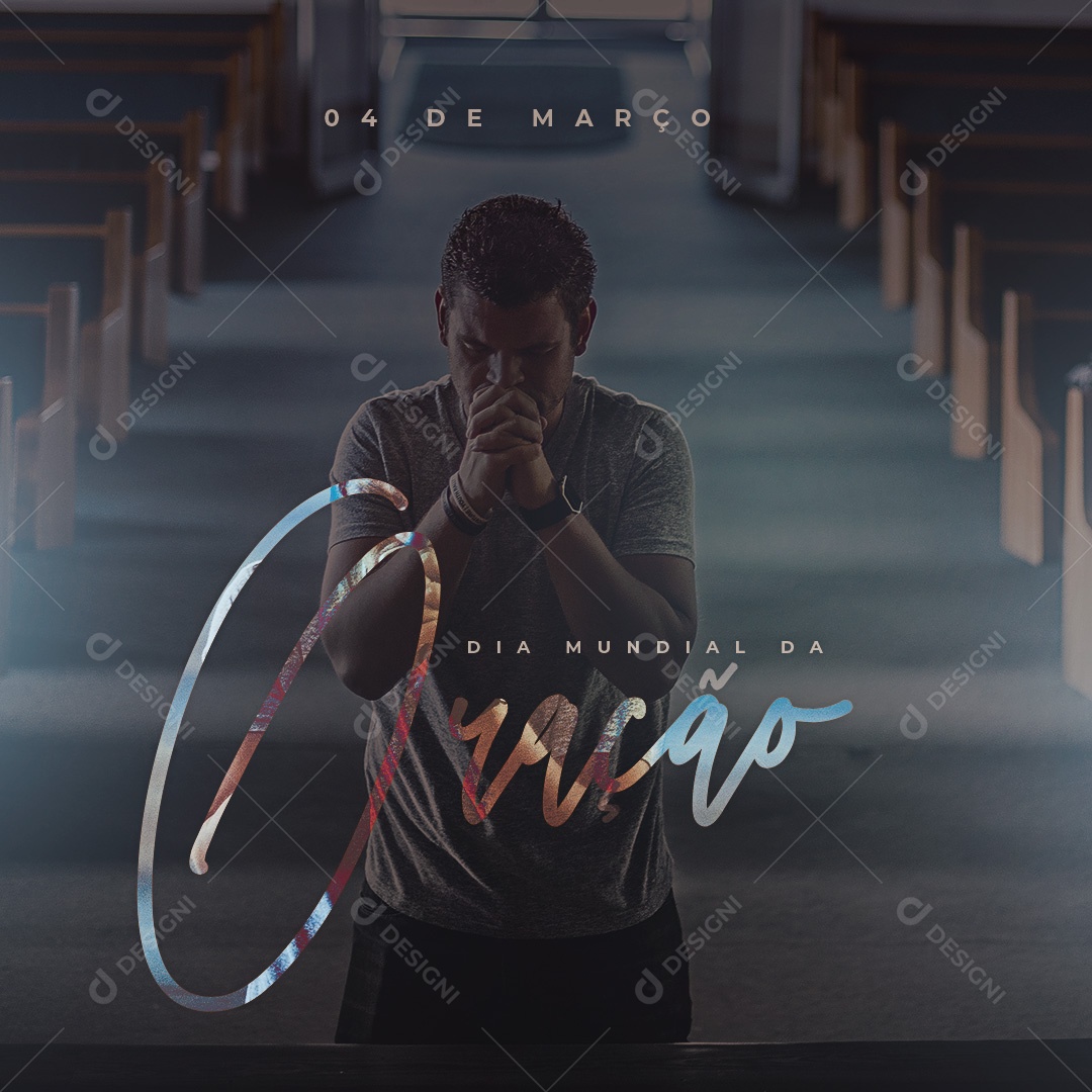 Social Media Dia Mundial da Oração 4 de Março PSD Editável