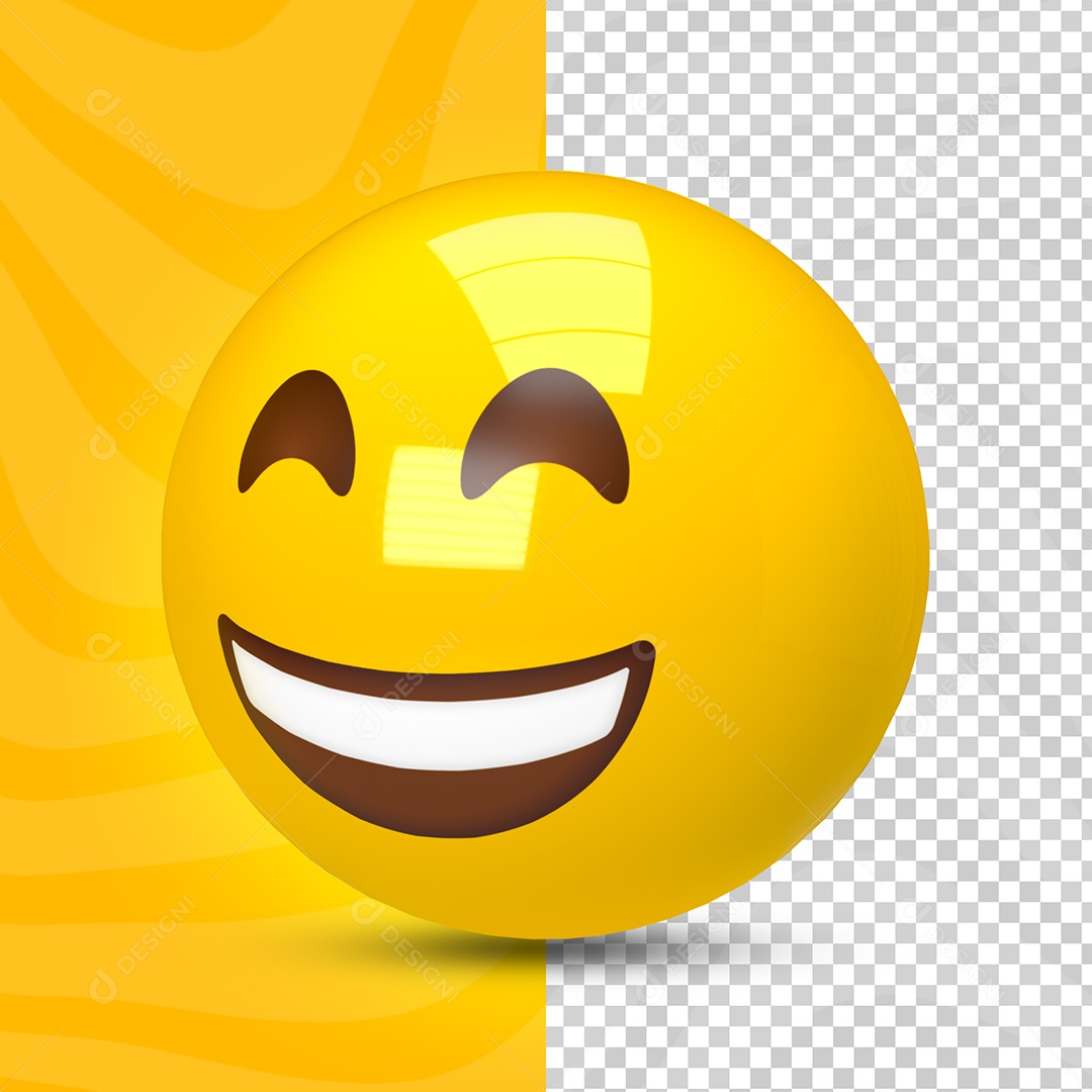 Emoji 3D Feliz Sorrindo PSD