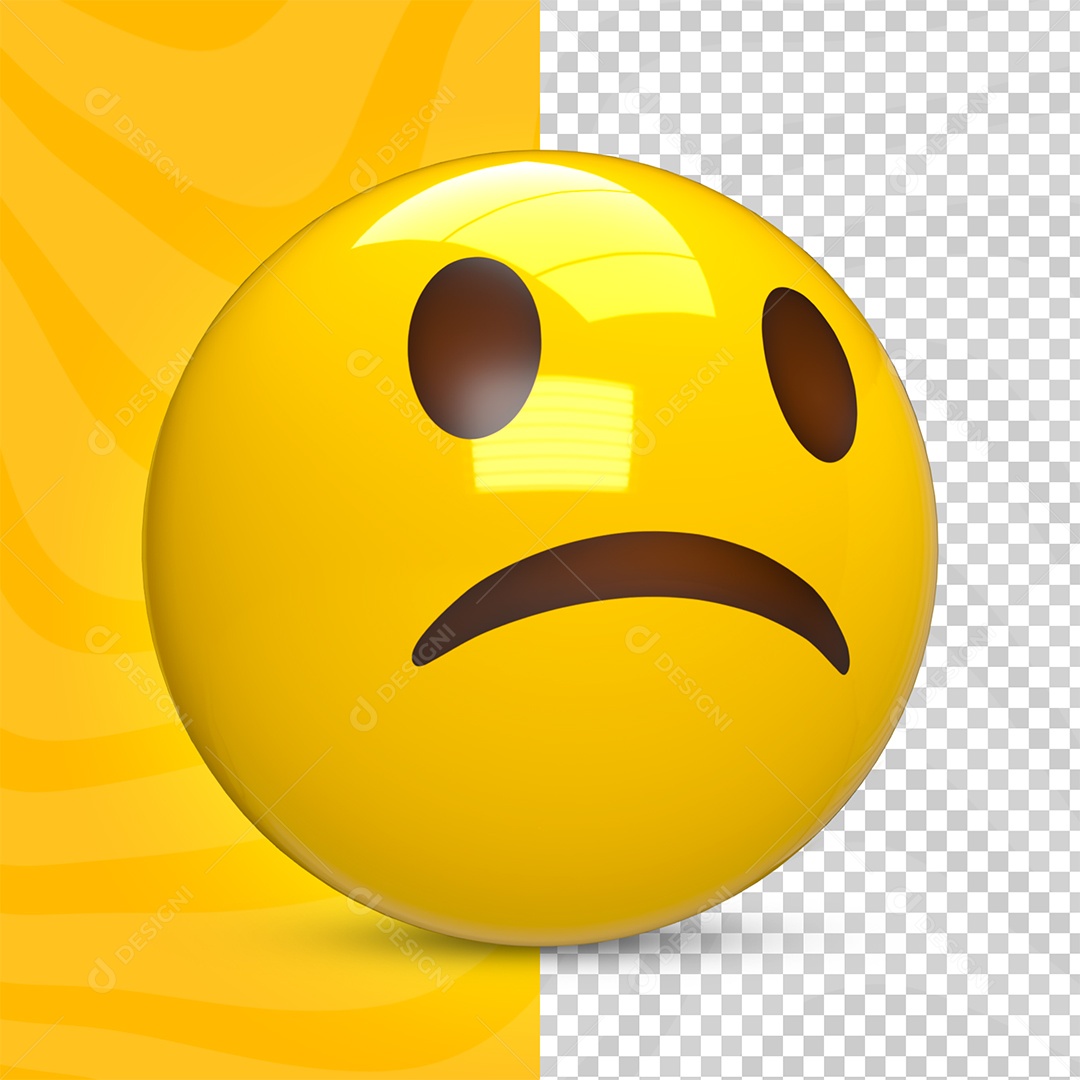 Emoji 3d Triste Olhando para Cima