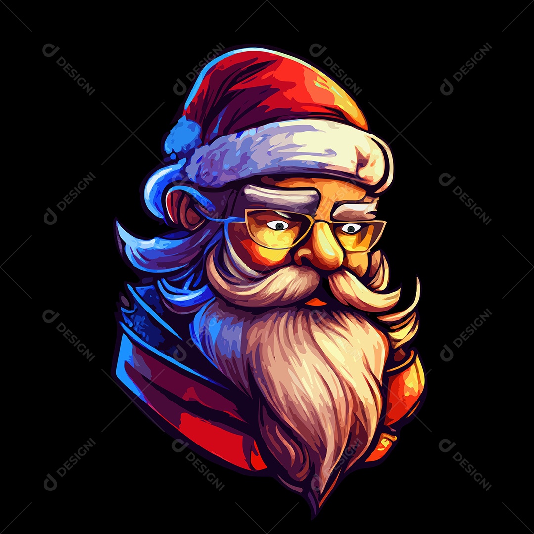 Ilustração Papai Noel Natal Vetor EPS Editável