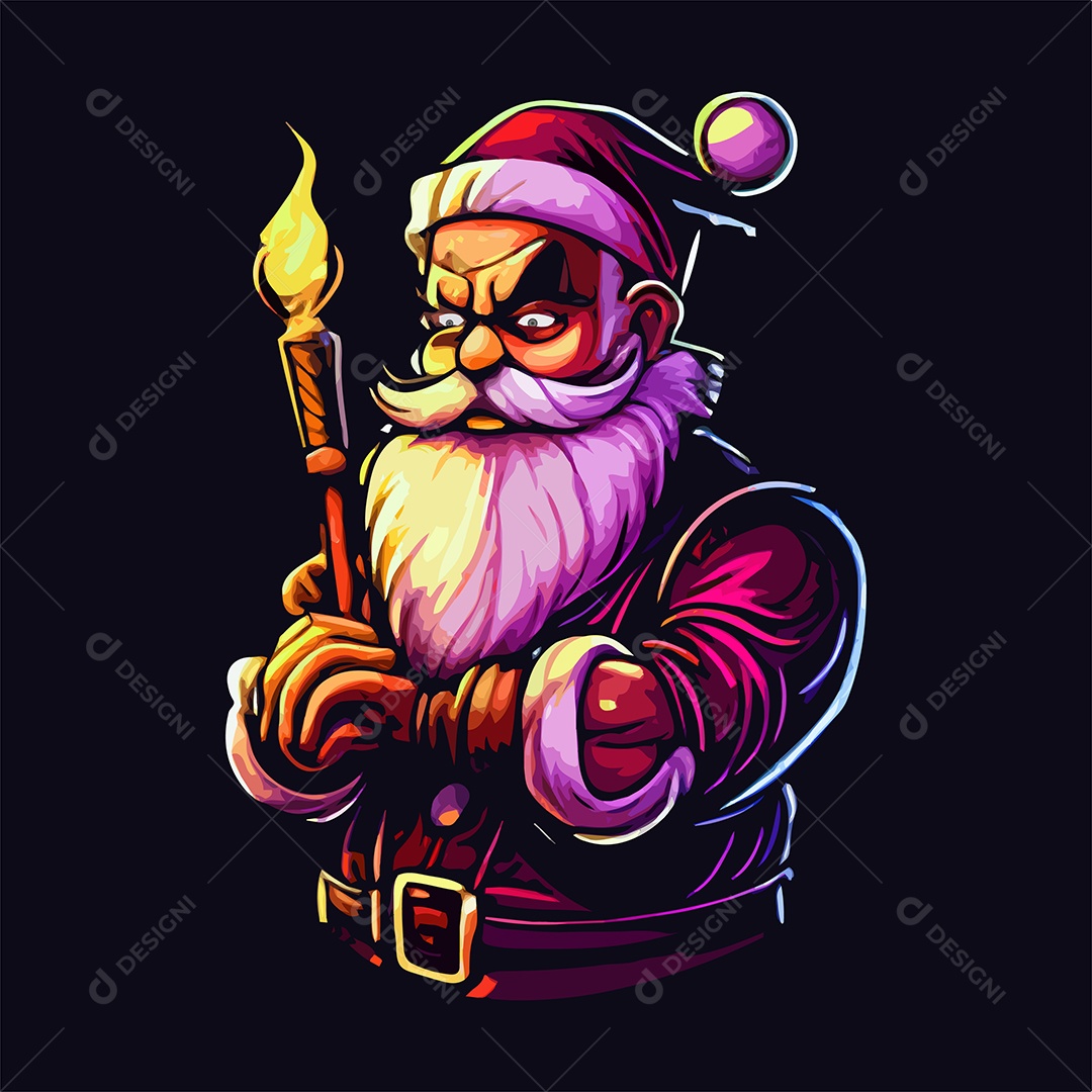 Ilustração Papai Noel Natal Vetor EPS Editável