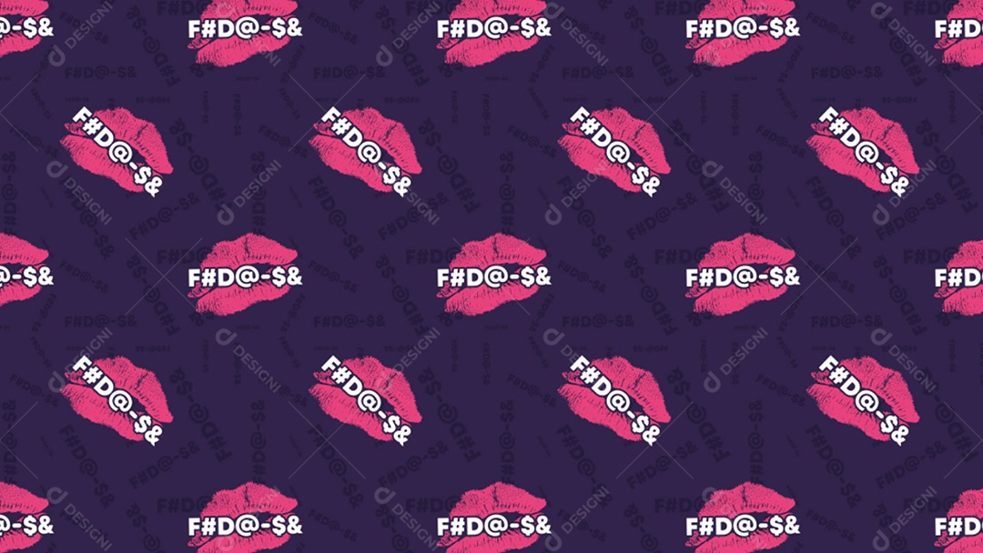 Pattern Padrões Geométricos Objetos Mulher Em Fundo Roxo Vetor AI + PAT