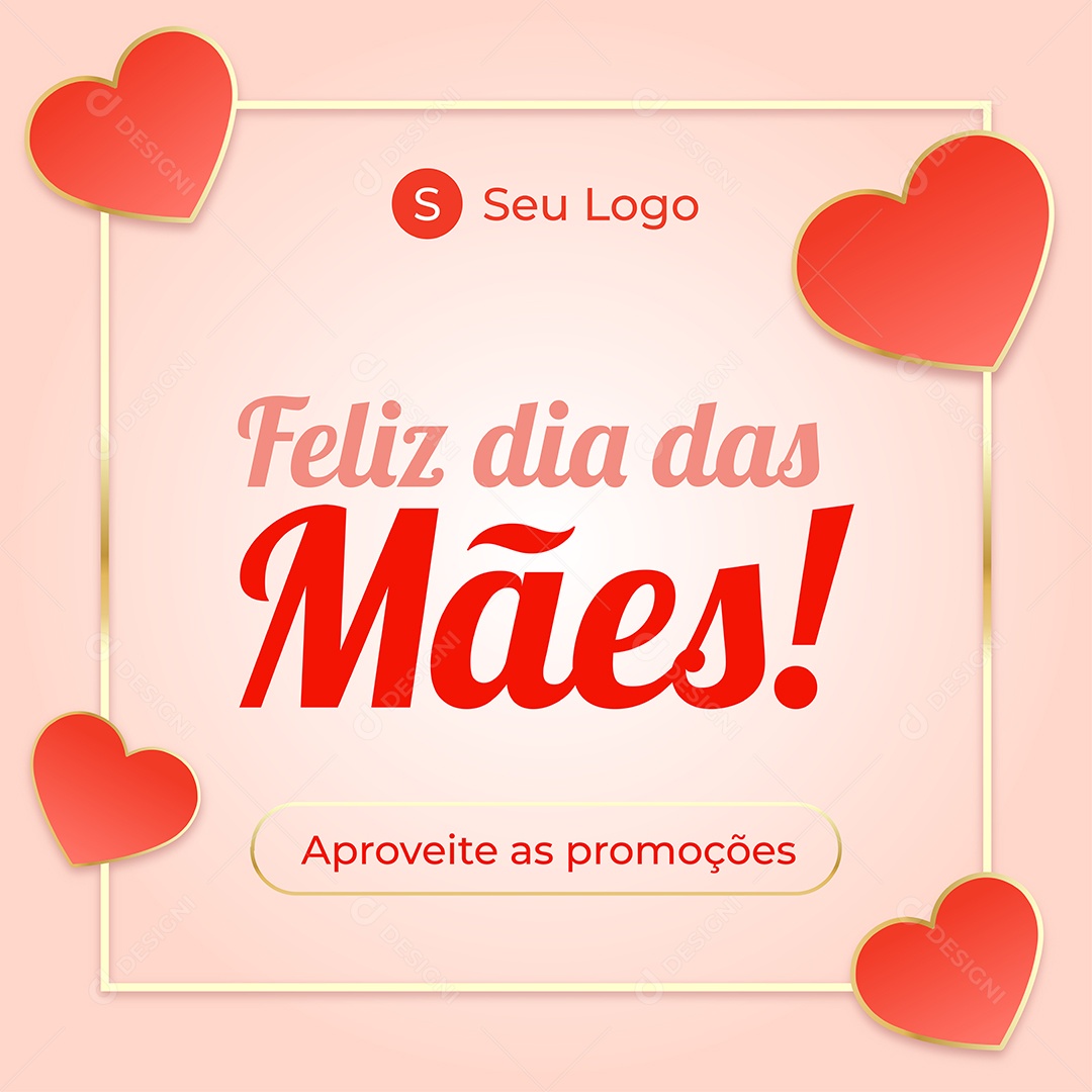 Feliz Dia Das Mães Aproveite As Promoções Social Media Vetor EPS