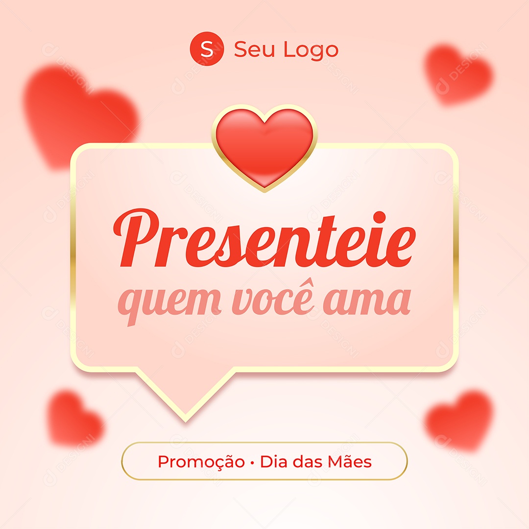 Presenteie Quem Você Ama Promoção Dia Das Mães Social Media Vetor EPS