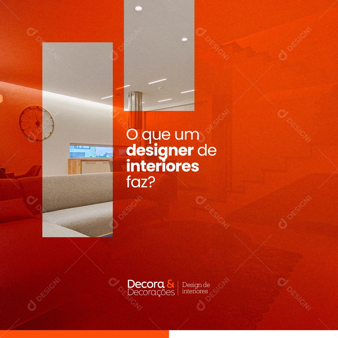 O Que Um Designer de Interiores Faz Decora & Decorações Design de Interiores Social Media PSD Editável