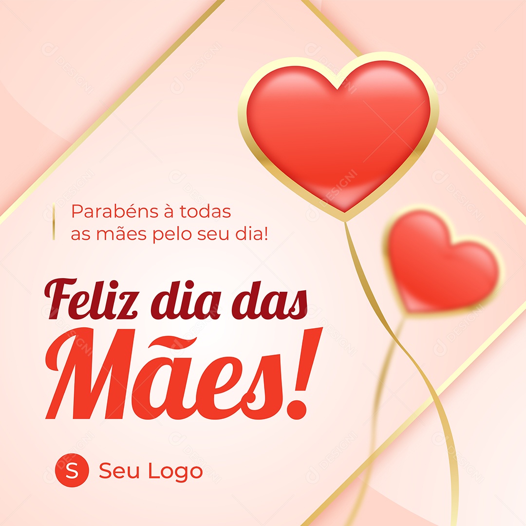 Parabéns À Todas As Mães Pelo Seu Dia Feliz Dia Das Mães Social Media Vetor EPS