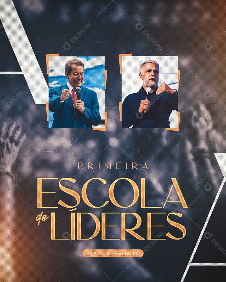Primeira Escola Líderes Gospel Flyer Social Media PSD Editável