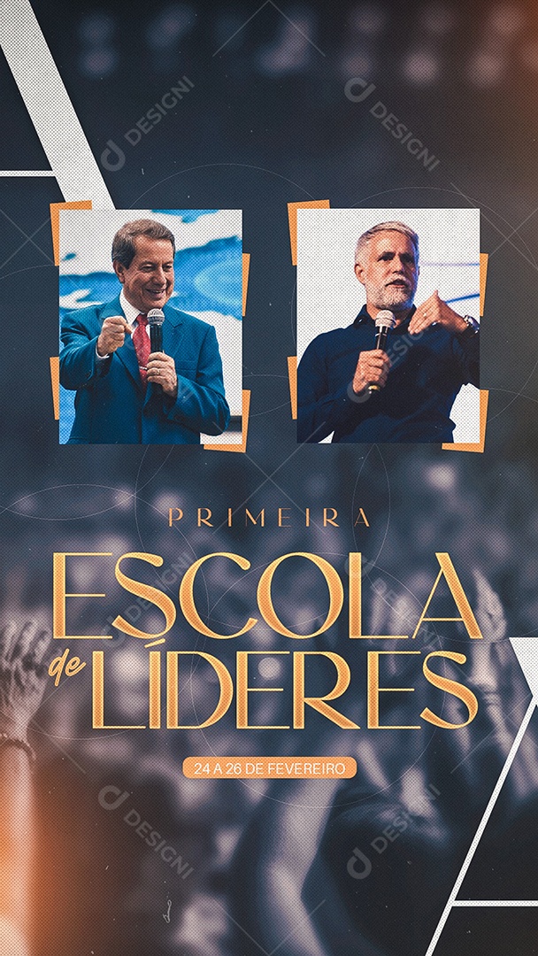 Story Primeira Escola Líderes Gospel Flyer Social Media PSD Editável