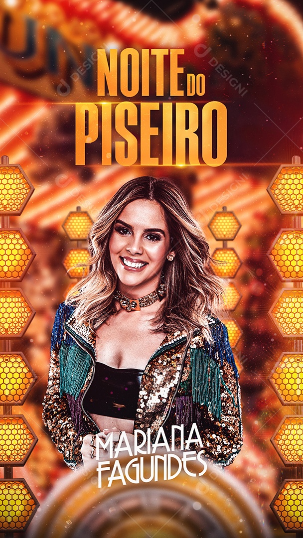 Story Noite do Piseiro Mariana Fagundes Flyer Social Media PSD Editável
