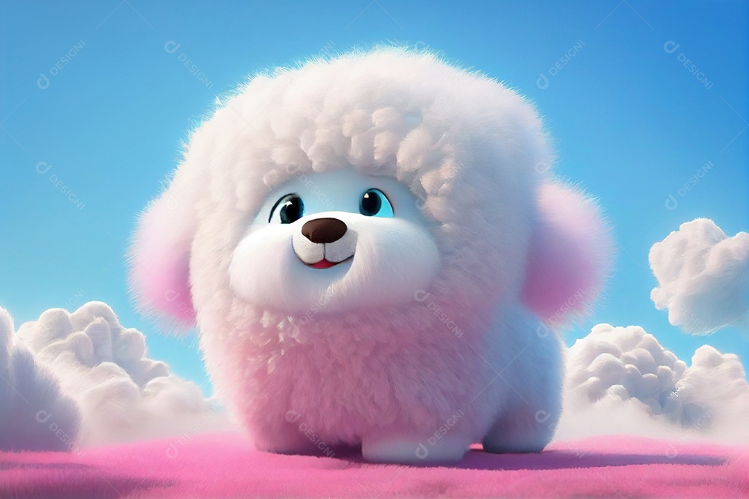 Ilustração bicho pelúcia fofo