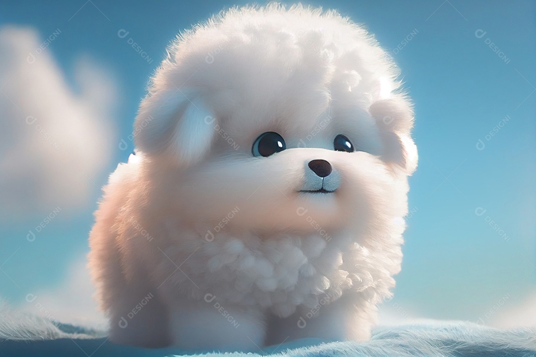 Ilustração filhote de cachorro fofo