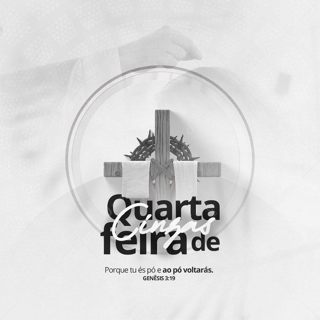 Social Media Porque Tu és Pó Voltarás Gênesis 3:19 Quarta Feira de Cinzas PSD Editável