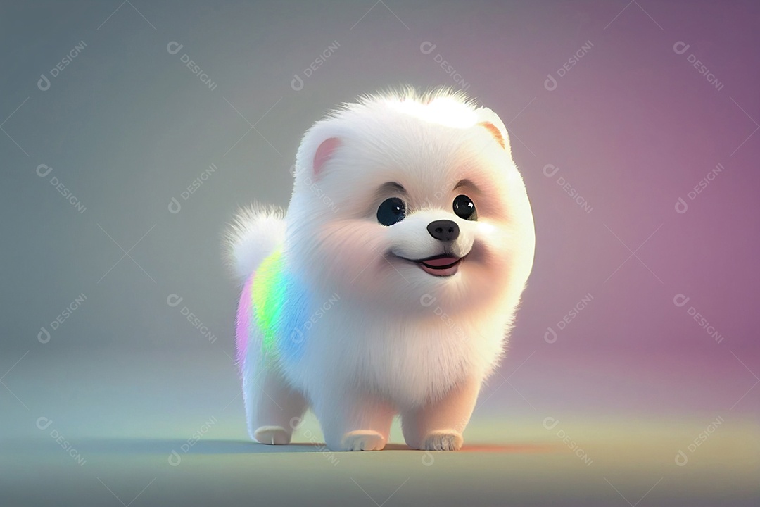 Ilustração filhote de cachorro fofo