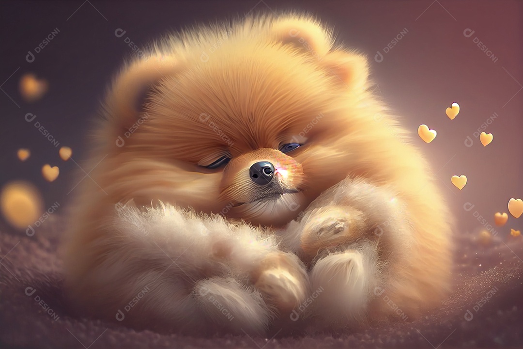 Ilustração filhote de cachorro fofo