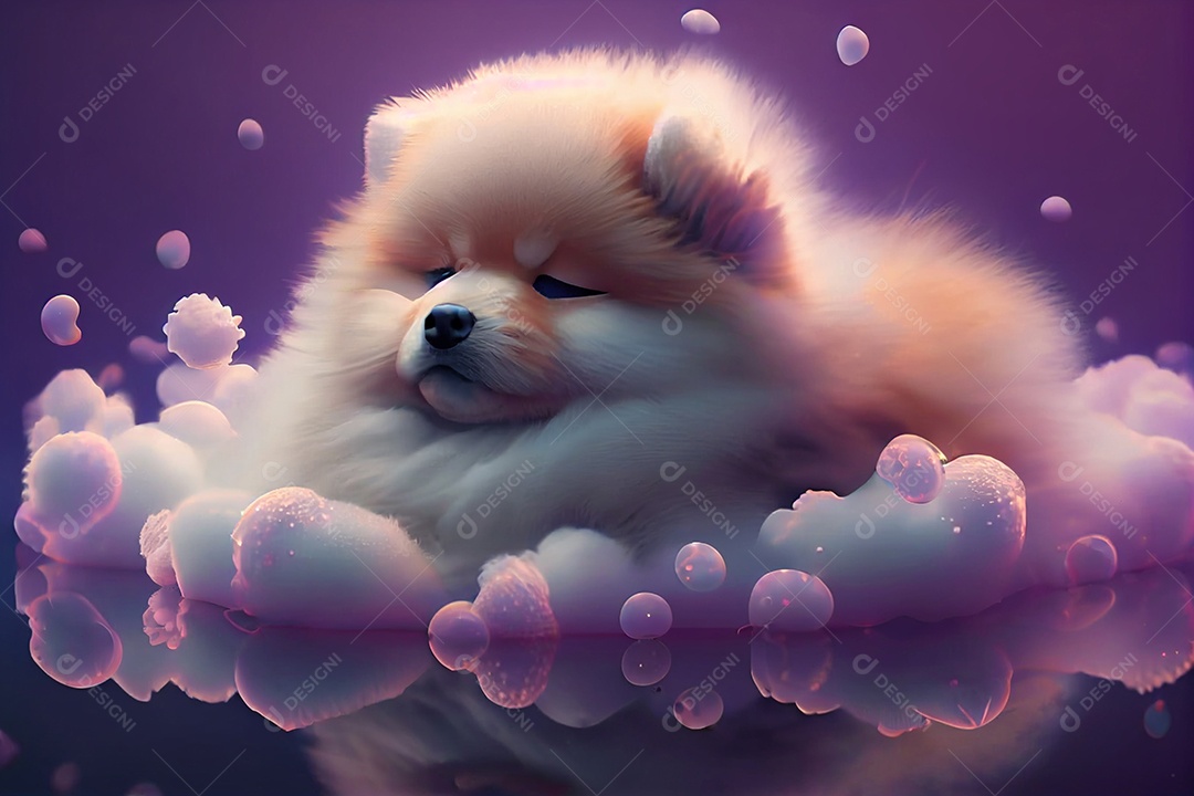 Ilustração filhote de cachorro fofo