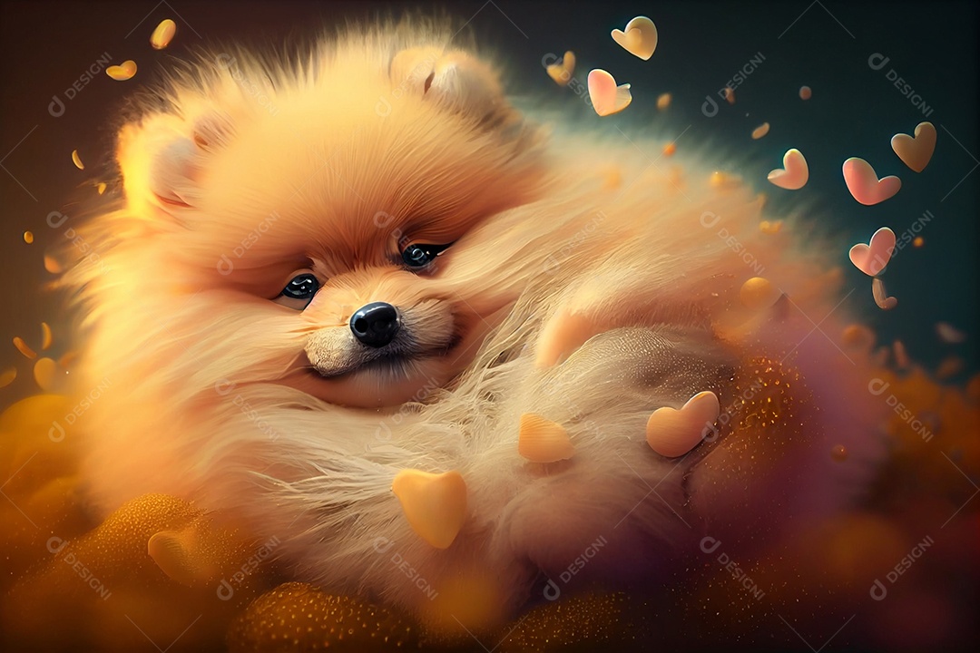 Ilustração filhote de cachorro fofo