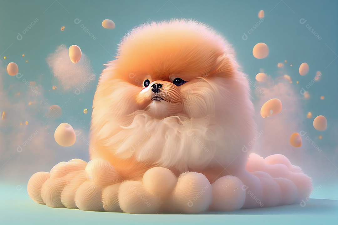 Ilustração de um filhote de cachorro fofo