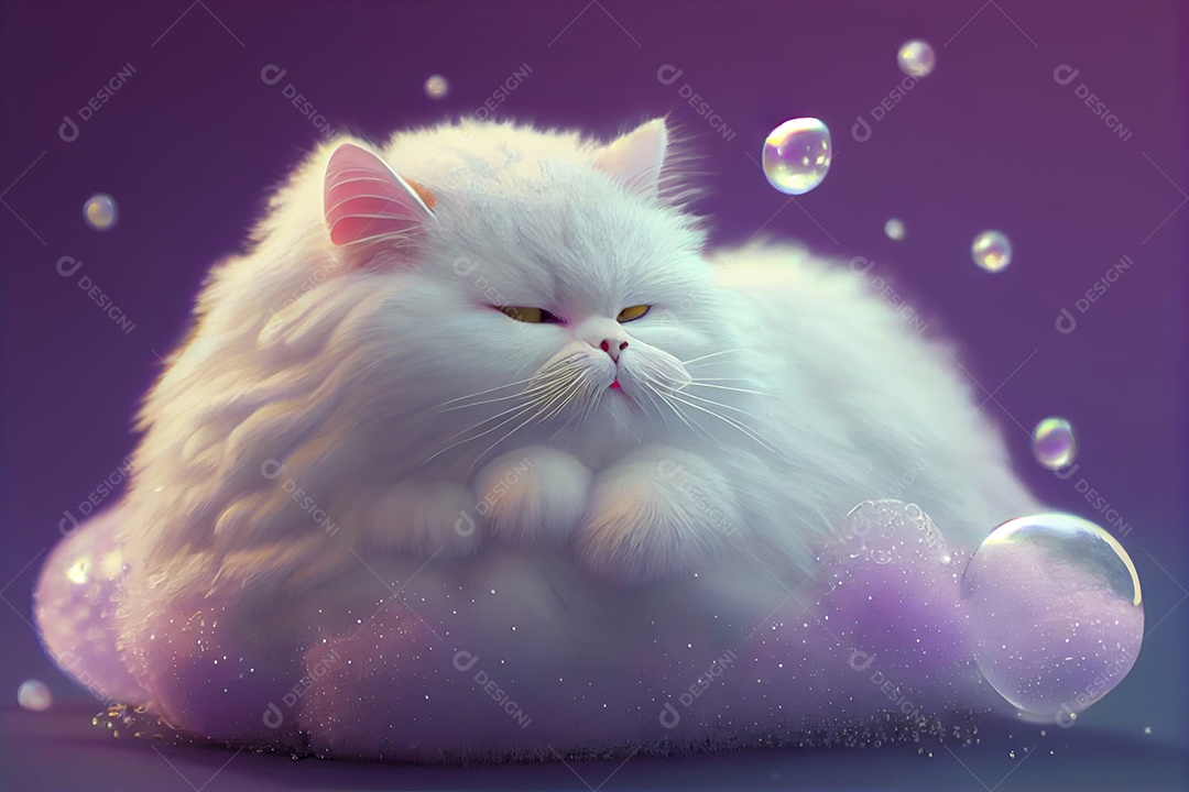 Ilustração de um filhote de gato fofo