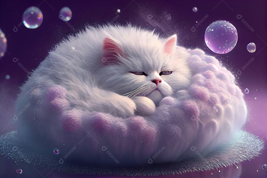 Ilustração de um filhote de gato fofo