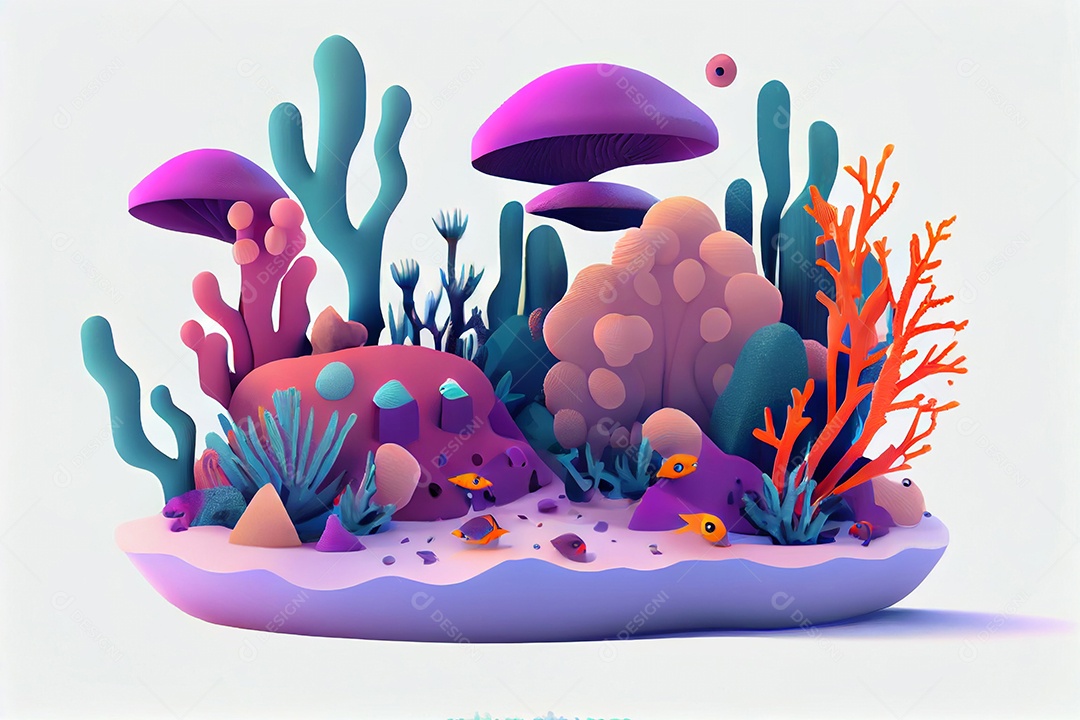 Desenho fundo do mar