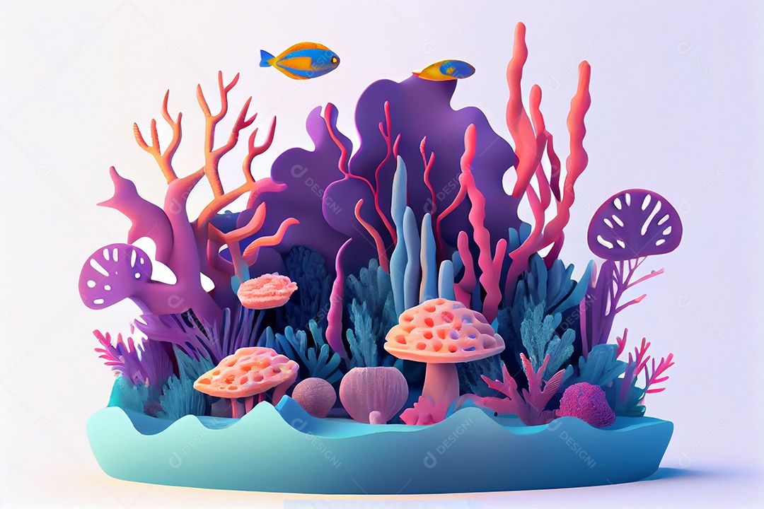 Desenho fundo do mar