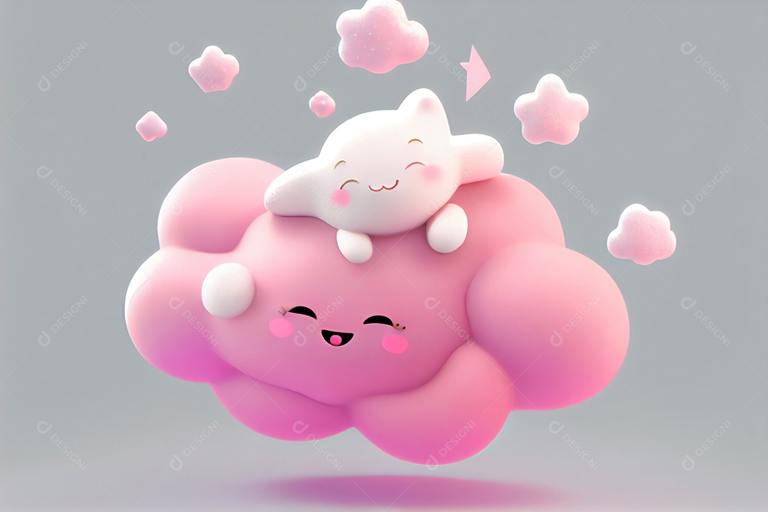 Lindo desenho animado de animal deitado dormindo feliz