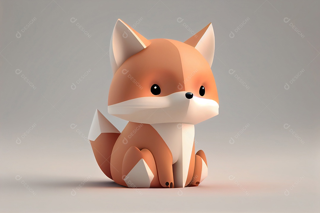 Lindo desenho animado de animal sentado feliz