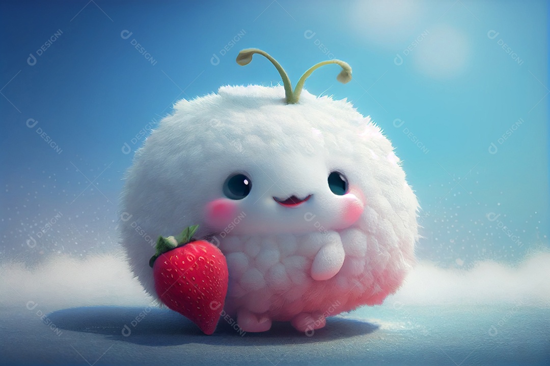 Lindo desenho animado de animal feliz