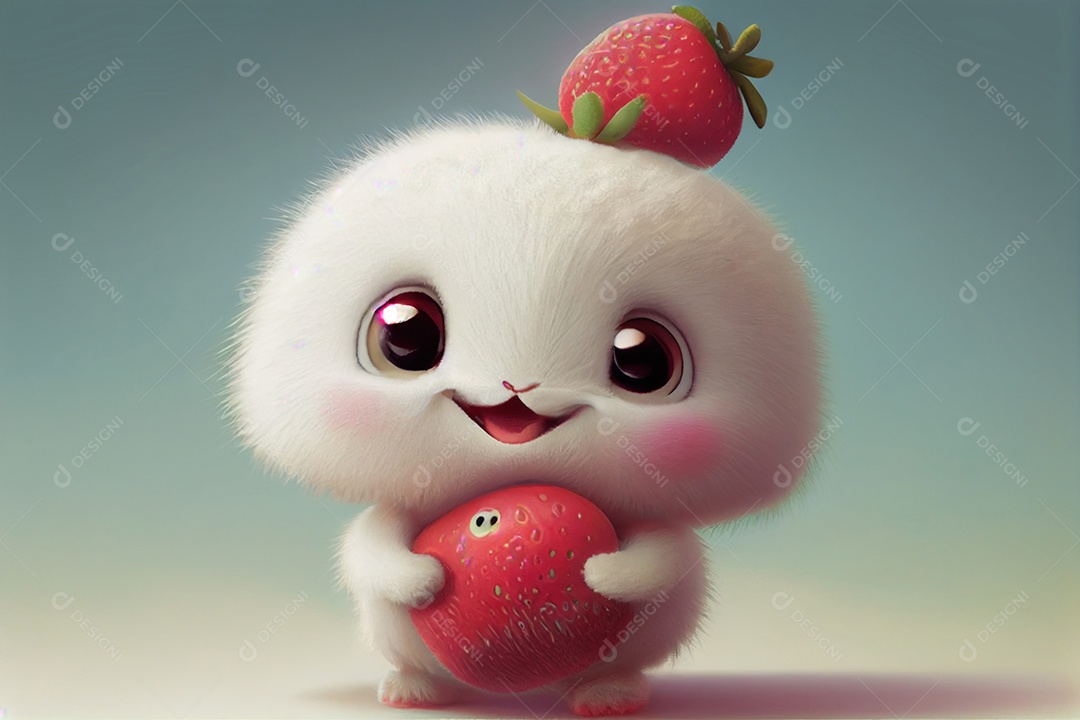 Lindo desenho animado de animal feliz