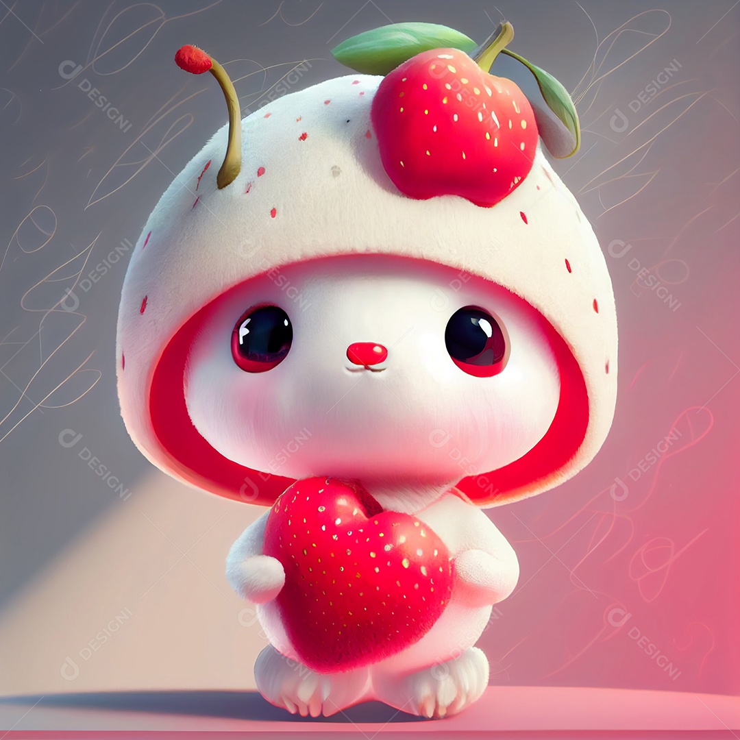 Lindo desenho animado de animal feliz