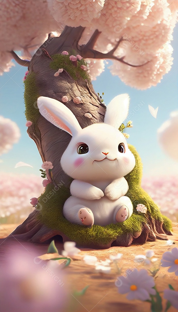 Lindo desenho animado de animal feliz